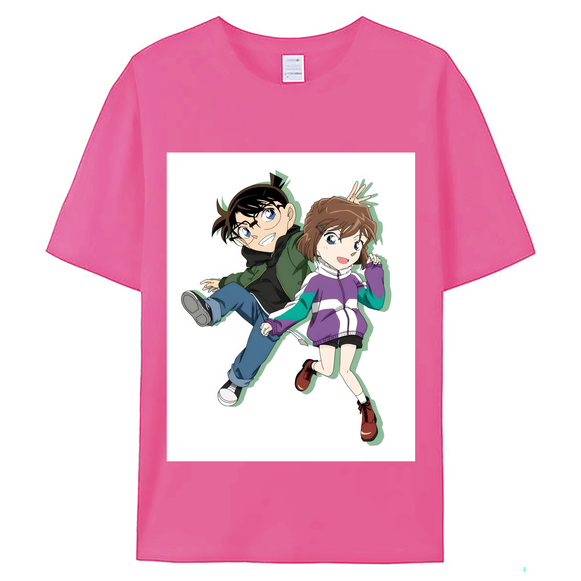 （画像用） 名探偵コナン 灰原 哀 はいばら あい Detective Conan Anita Hailey、Vi Graythorn Haibara Ai レディースカジュアルプリントTシャツ（綿100％）